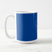 Mug Nom d'écriture minimaliste professionnelle bleu (Gauche)