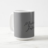 Mug Nom d'écriture moderne minimaliste professionnel (Devant gauche)