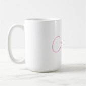 Mug Nom d'écriture moderne professionnel rose blanc (Gauche)