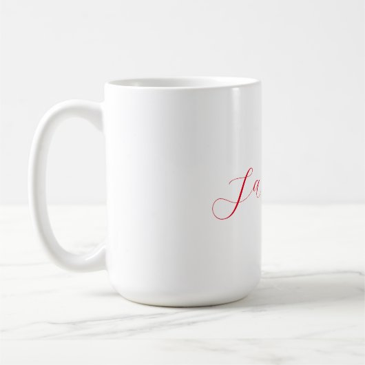 Mug Nom d'écriture professionnelle classique personnal (Gauche)