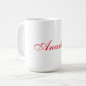 Mug Nom d'écriture professionnelle classique personnal (Devant gauche)