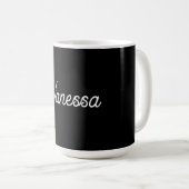Mug Nom d'écriture professionnelle noir personnalisé (Devant droit)