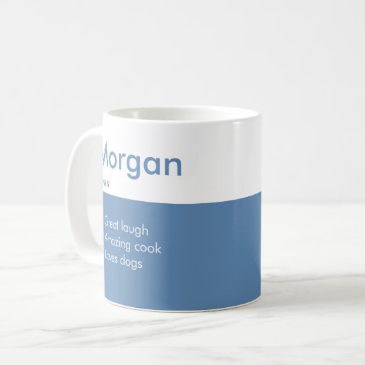 Mug Nom Définition Café Musique (Devant gauche)