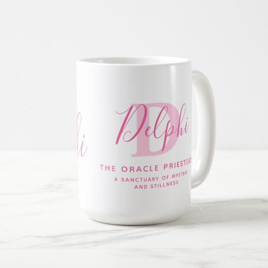 Mug Nom Delphi signification et monogramme de texte ro (Devant droit)
