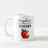 Mug Nom d'ENSEIGNANT personnalisé Cadeau Apple (Gauche)