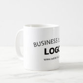 Mug Nom d'entreprise modifiable, site Web et logo télé (Devant gauche)