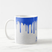 Mug Nom des gouttes bleues d'argent (Gauche)