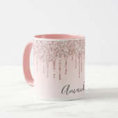 Mug Nom des gouttes d'or rose (Devant gauche)