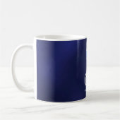 Mug Nom des initiales du monogramme nautique bleu mari (Gauche)