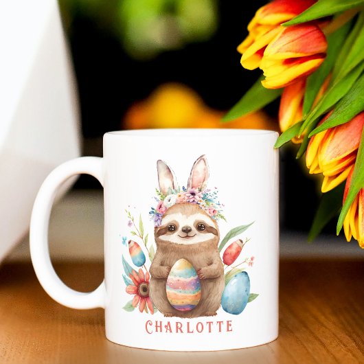 Mug Nom des oeufs de lapin lapin de Pâques