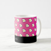 Mug Nom des œufs frits du petit déjeuner rose (Devant droit)
