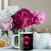 Mug Nom Des Peonées Roses Et Violettes Dramatiques