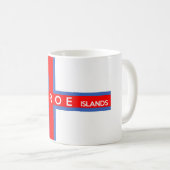 Mug nom des textes de drapeau de pays des Iles Féroé (Devant droit)