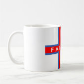 Mug nom des textes de drapeau de pays des Iles Féroé (Gauche)