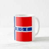 Mug nom des textes de norge de pays de drapeau de la (Devant droit)