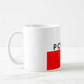 Mug nom des textes de poli de pays de drapeau de (Gauche)