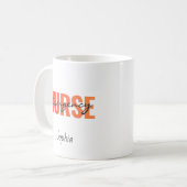 Mug Nom d'infirmière d'urgence personnalisé (Devant gauche)