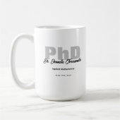 Mug Nom Diplômé Keepsaké PhD (Gauche)