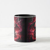 Mug Nom, Dragon de Feu Fantastique avec Crânes (Centre)