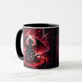 Mug Nom, Dragon de Feu Fantastique avec Crânes (Devant gauche)