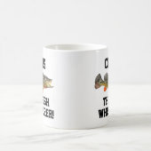 Mug Nom drôle Peacock Basse Poisson Whisperer Pêche (Centre)