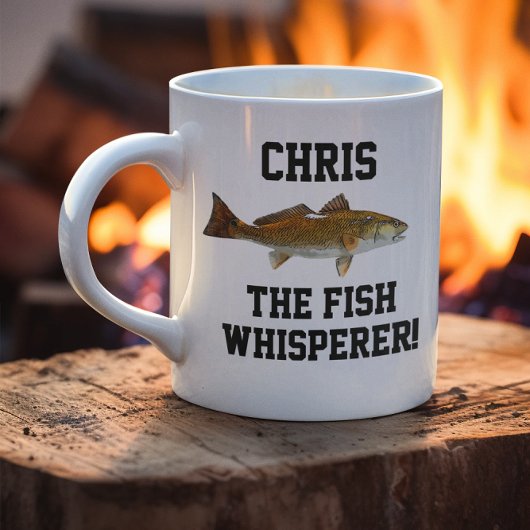 Mug Nom drôle Pêche Poisson Whisperer Redfish Sports