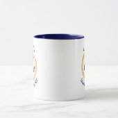 Mug Nom du bateau capitaine Ancre Gold Style Laurel Ma (Centre)