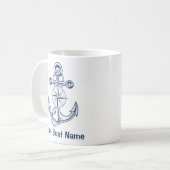 Mug Nom du bateau d'Ancres nautiques (Devant gauche)
