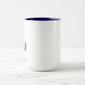 Mug Nom du bateau nautique Ancre bleue (Centre)