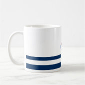 Mug Nom du bateau nautique, Ancre Bleue Marine Bleu ra (Gauche)