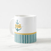 Mug Nom du bateau nautique Personnalisé (Devant gauche)