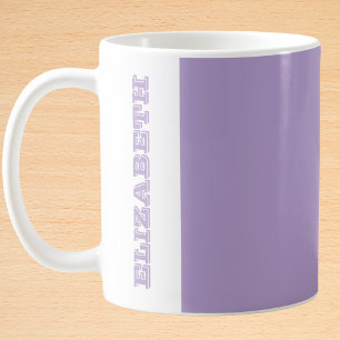 Mug Nom du bloc moderne pourpre personnalisé
