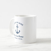 Mug Nom du capitaine de bateau d'ancrage de la marine  (Devant gauche)