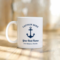 Nom du capitaine de bateau d'ancrage de la marine 