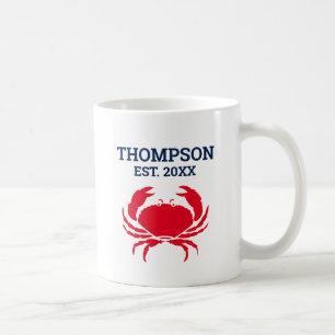 Mug Nom du capitaine du bateau de pêche du crabe roug