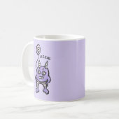 Mug Nom du caractère mignon démon violet du dessin (Devant gauche)