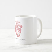 Mug Nom du cardiologue anatomique personnalisé (Devant droit)