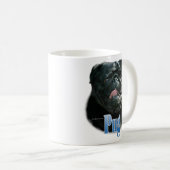 Mug Nom du carlin (noir) (Devant droit)