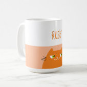 Mug Nom du Chat Orange (Devant gauche)