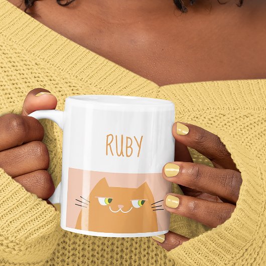 Mug Nom du Chat Orange