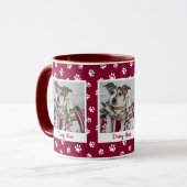 Mug Nom du chien mignon et photo Empreintes de pattes  (Devant gauche)