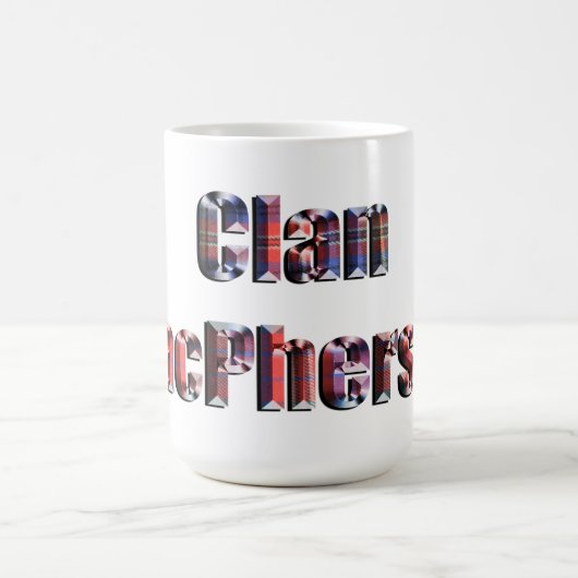 Mug Nom du clone de Tartan Macpherson (Centre)