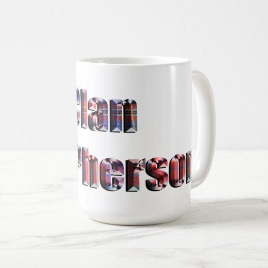 Mug Nom du clone de Tartan Macpherson (Devant droit)