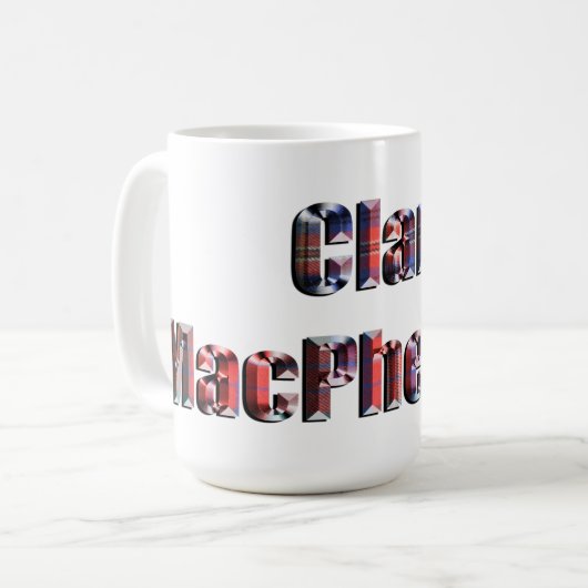 Mug Nom du clone de Tartan Macpherson (Devant gauche)