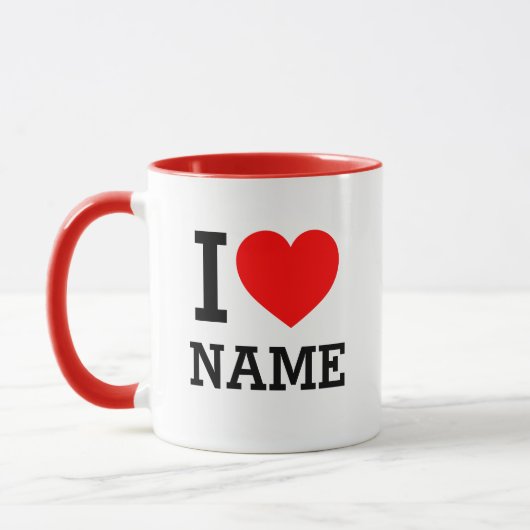 Mug Nom du coeur (Gauche)