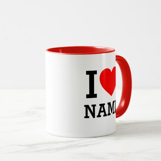 Mug Nom du coeur (Devant droit)