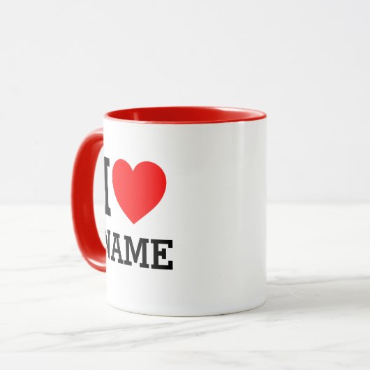Mug Nom du coeur (Devant gauche)