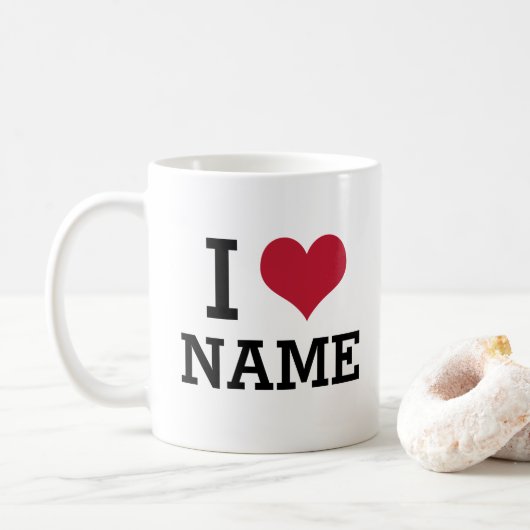 Mug Nom du coeur (Avec donut)