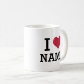 Mug Nom du coeur (Devant droit)