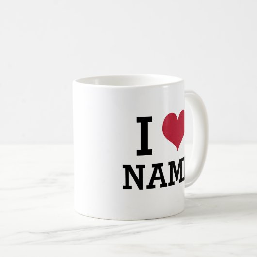 Mug Nom du coeur (Devant droit)